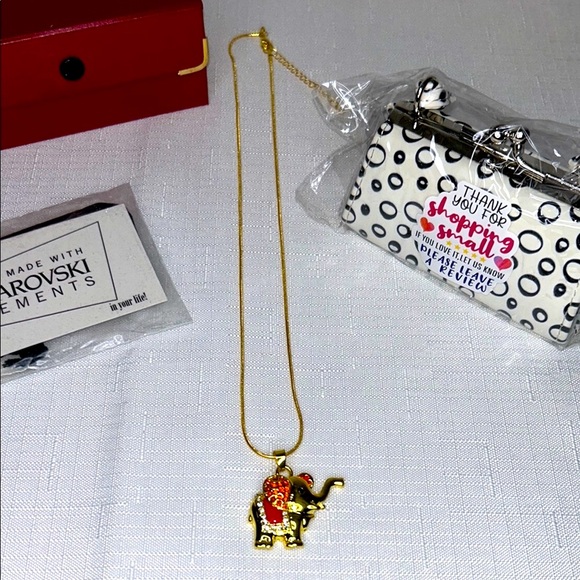 Swarovski | Sparkling Gold-tone Elephant Necklace | New With Tags - Picture 5 of 5